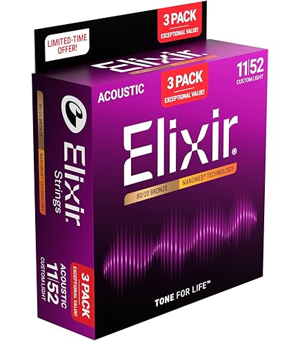 Amazon.co.jp: Elixir エリクサー アコースティックギター弦 NANOWEB